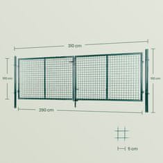 Songmics Vrtna vrata 3101x61x1501 cm Zelena