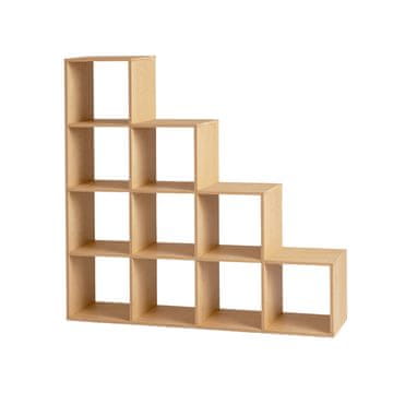 Songmics Knjigovod 10 pregrada 29x129.5x129.5 cm Bež