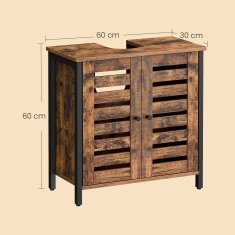 Songmics Kupaonska ormarić 60x30x60 cm smeđa