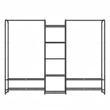 Songmics Vješalica za odjeću 29x1824x1584 cm Crna
