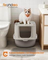 Songmics Kutija za pijesak za mačke 57x43.6x38.2 cm Bež