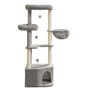 Songmics Stablo za mačke 485x485x1407 cm Sivo