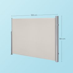 Songmics Bočni tend 200x350 cm antracit