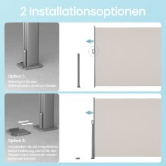 Songmics Bočni tend 200x350 cm antracit