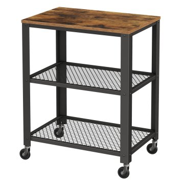 Songmics Kolica za posluživanje 40x60x775 cm smeđa