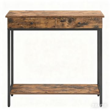 Songmics Konzolni stol 30x100x80 cm smeđi