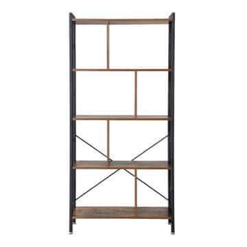 Songmics Knjigovodstveni regal 4 nivoa 30x74x1545 cm smeđi