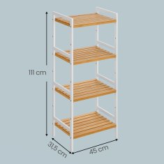 Songmics Polica 45x315x111 cm Bijela