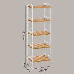 Songmics Polica 45x315x142 cm Bijela