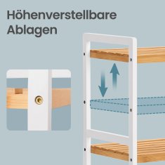 Songmics Polica 45x315x111 cm Bijela