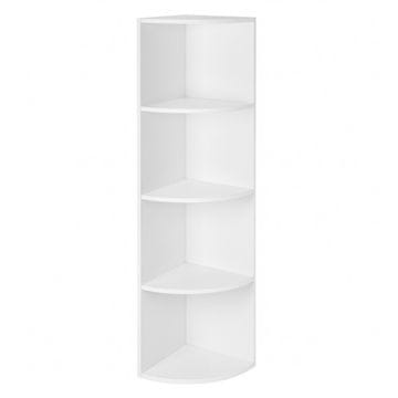 Songmics Kutna polica 4 razine 305x130x305 cm Bijela