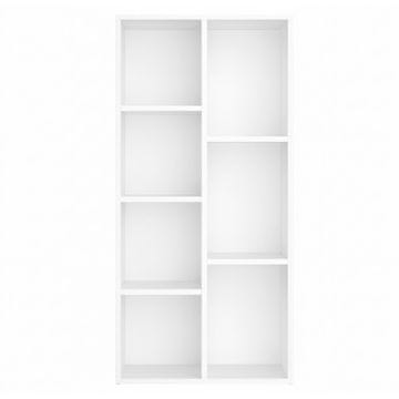 Songmics Knjigovodstveni regal 7 pregrada 50x24x106 cm Bijeli