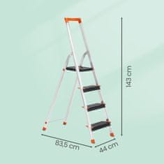Songmics Skalamerda 4 stepenice 44x835x143 cm Crna