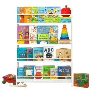 Songmics Knjigovodstveni regal 3 police 12x80x100 cm Bijela