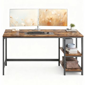 Songmics Radni stol za računalo 1405x605x763 cm smeđi