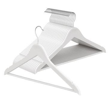 Songmics Set od 30 vješalica za odjeću 429x21 cm bijele boje