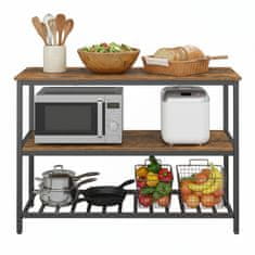 Songmics Kuhinjski otok 120x60x90 cm smeđi