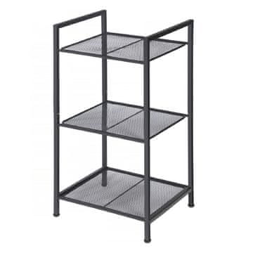 Songmics Kupaonska polica 3 razine 30x38x735 cm Crna