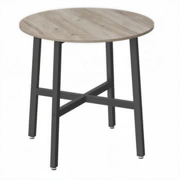 Songmics Okružni stol za blagovanje 80x75 cm smeđi