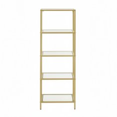 Songmics Polica 5 razina 40x30x1245 cm Zlatna