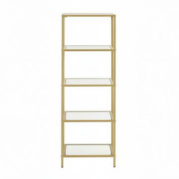 Songmics Polica 5 razina 40x30x1245 cm Zlatna