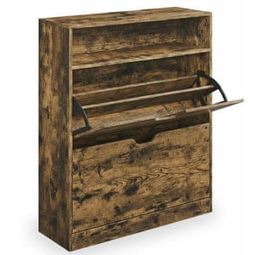 Songmics Ormarić za cipele 24x80x102 cm smeđi