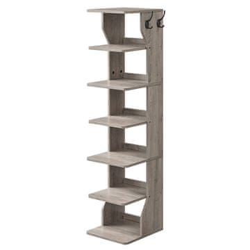 Songmics Polica za cipele 7 razina 30x26.4x110.4 cm bijela