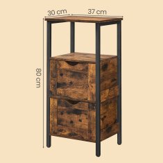 Songmics Kupaonska ormarić 37x30x80 cm smeđa