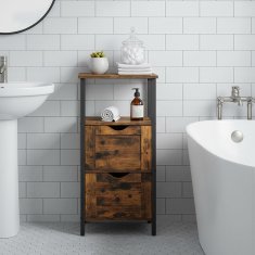 Songmics Kupaonska ormarić 37x30x80 cm smeđa