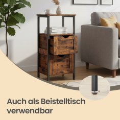 Songmics Kupaonska ormarić 37x30x80 cm smeđa