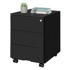 Songmics Pokretni ormarić za arhiviranje 39x45x55 cm Crni