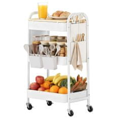 Songmics Kuhinjski kolica 306x443x742 cm Bijela