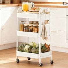 Songmics Kuhinjski kolica 306x443x742 cm Bijela