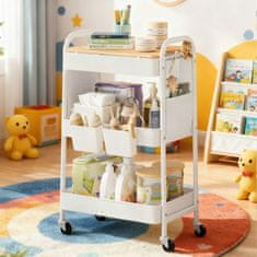 Songmics Kuhinjski kolica 306x443x742 cm Bijela