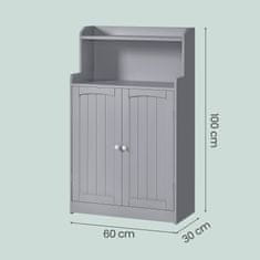 Songmics Kupaonska ormarić 30x60x100 cm Siva