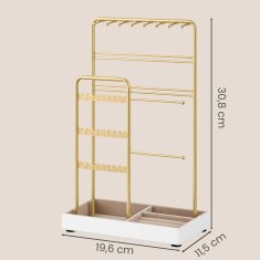 Songmics Stalak za nakit 115x196x308 cm Crni