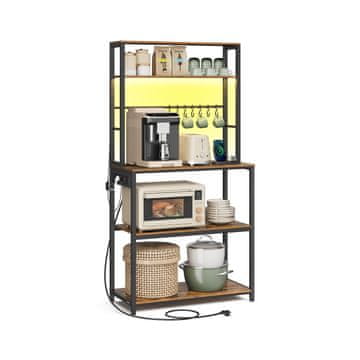 Songmics Kuhinjska polica 40x80x1684 cm smeđa