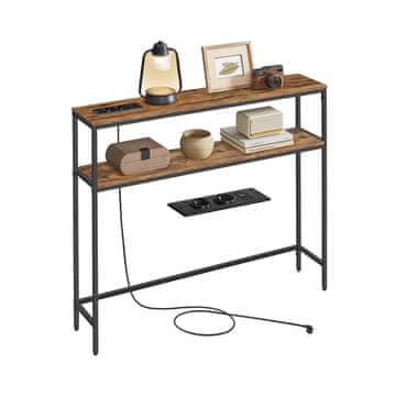 Songmics Konzolni stol 20x100x80 cm smeđi