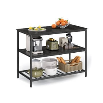 Songmics Kuhinjska polica 3 razine 60x120x90 cm smeđa