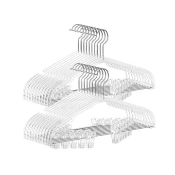 Songmics Vješalice za hlače 30 komada 40.6x22.5 cm prozirne