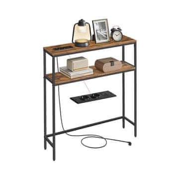 Songmics Konzolni stol 20x80x80 cm smeđi