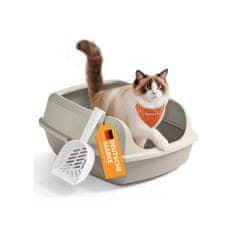 Songmics Kutija za pijesak za mačke 56x42x235 cm bež