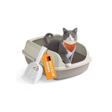 Songmics Kutija za pijesak za mačke 505x375x195 cm bež