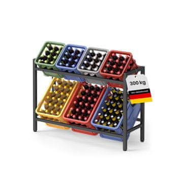 Songmics Polica za sanduke 36x105x811 cm Crna za pohranu