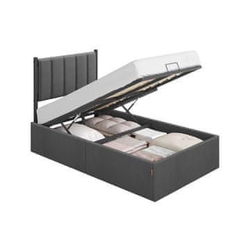 Songmics Okvir kreveta 160x200 cm tamnosivi sklopivi