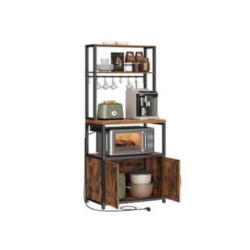 Songmics Kuhinjska polica 40x60x170 cm smeđa