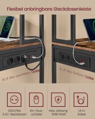 Songmics Kuhinjska polica 40x80x1684 cm smeđa