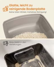 Songmics Kutija za pijesak za mačke 505x375x195 cm bež