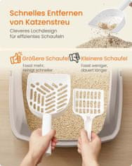 Songmics Kutija za pijesak za mačke 505x375x195 cm bež