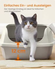 Songmics Kutija za pijesak za mačke 505x375x195 cm bež